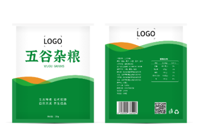 綠色五谷雜糧包裝(zhuang)袋設(shè)計(ji)