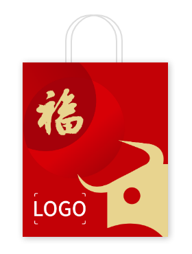 紅(hong)色金色牛年(nian)手提袋設(shè)計(ji)