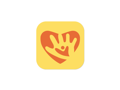 紅(hong)色愛心童心人(ren)物(wù)手創意繪畫app圖标标志(zhì)logo設(shè)計(ji)