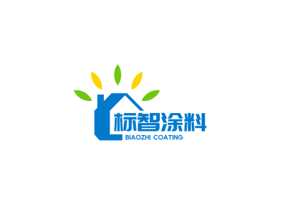 創意建(jian)築建(jian)材(cai)塗料logo設(shè)計(ji)