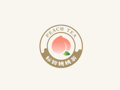 創意徽章水果茶飲logo設(shè)計(ji)