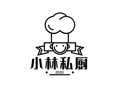 創意簡約卡通(tong)廚師圖标标志(zhì)logo設(shè)計(ji)