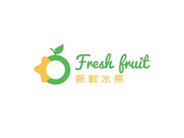 綠色清(qing)新(xin)卡通(tong)水果logo公(gōng)司logo設(shè)計(ji)